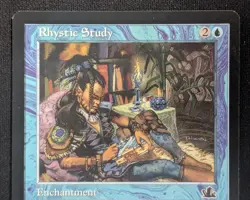 MTG Rhystic Study- DAMAGED -Prophecy Magic the Gathering Card #045 - Image 3