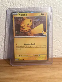 Pokemon Pikachu SV05: Temporal Forces Promo 051/162 Holo 70 HP Random Spark Card - Image 1