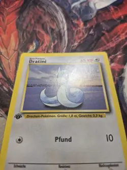 Pokemon Card - Dratini German 1st Edition Base Set 26/102 Uncommon LP - Image 2