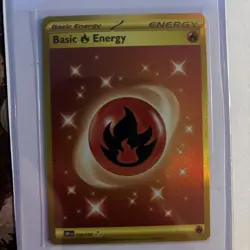 Pokemon TCG Obsidian Flames Secret Rare Holo Card Basic Fire Energy 230/197 - Image 2