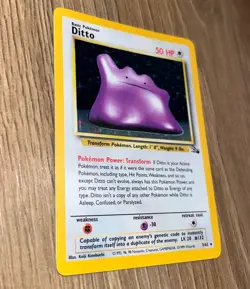 Ditto Pokemon card, Fossil set, holo, never played - Image 5