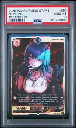 PSA 10 Numi Nihmune Vcard TCG Rising Stars V Card GamerSupps 10 1st Edition - Image 1