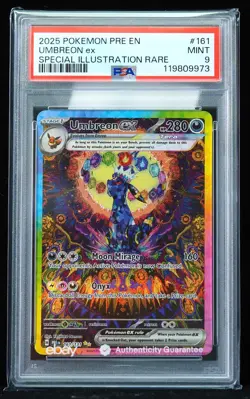 Umbreon ex #161/131 Prismatic Evolutions PSA 9 Pokemon Card - Image 1
