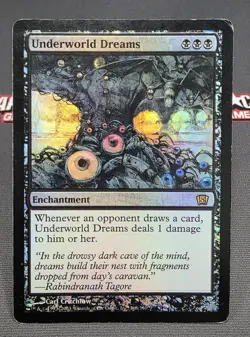 MTG FOIL Underworld Dreams- DAMAGED -8th Edition Magic the Gathering Card #168 - Image 1
