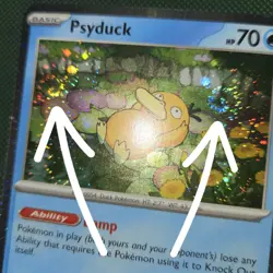 DOUBLE WHOLE SWIRLS 🌀💫 Psyduck 007 Mega Cosmos Holo Promo Pokemon Card - Image 1
