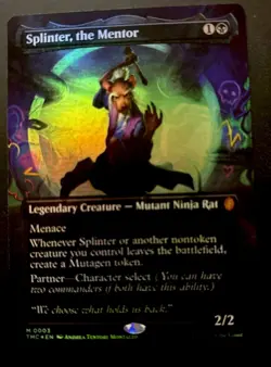 Splinter, the Mentor Borderless FOIL 3 MTG Teenage Mutant Ninja Turtles TMT NM - Image 1