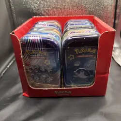 Pokemon Paldean Fates Mini Tin Sealed x 10 (20 Total Packs) - Image 1