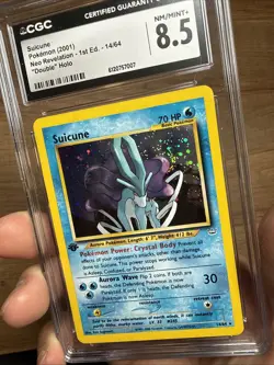 Pokemon Neo Revelation 1st Edition Suicune 14/64 Double Holo CGC 8.5 W/ Swirl - Image 3