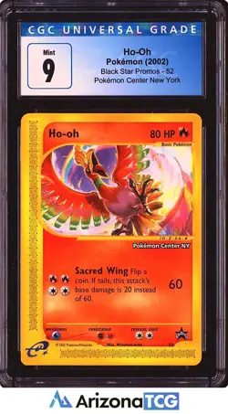 Pokemon 2002 Ho-Oh 52 Pokemon Center New York Black Star Promos CGC 9 - Image 1