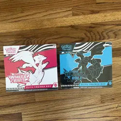 Pokemon TCG Black Bolt and White Flare Elite Trainer Box ETB Set of 2 Sealed - Image 1