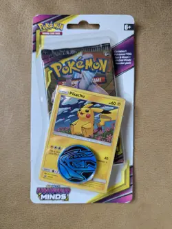 Pokemon Sun and Moon Unified Minds Blister Booster Pack PIKACHU NEW SEALED - Image 1