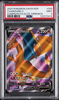 2020 POKEMON SWSH CHAMPION'S PATH ELITE TRAINER BOX CHARIZARD V PSA 9 - Image 1