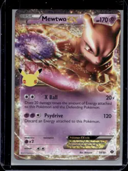 2021 Pokemon SWSH Celebrations Mewtwo Classic Collection EX Rare #54/99 - Image 1