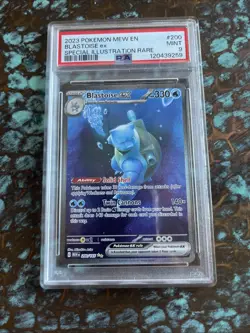 PSA 9 Blastoise ex Special Illustration Rare 200/165 Pokemon 151 English Mint - Image 1
