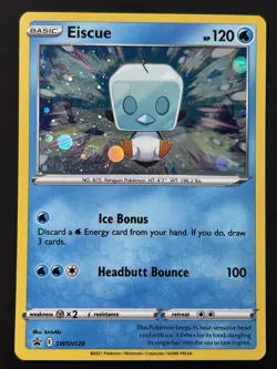 Eiscue SWSH128 - SWIRL Holo Black Star Promo Evolving Skies Pokemon NM Near Mint - Image 3