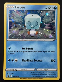 Eiscue SWSH128 - SWIRL Holo Black Star Promo Evolving Skies Pokemon NM Near Mint - Image 5