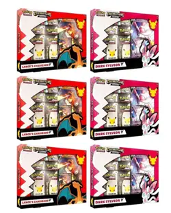 2021 Pokemon Celebrations Lance's Charizard V & Dark Sylveon V Collection Case - Image 2