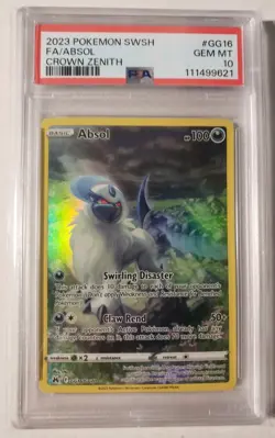 2023 Pokemon Absol GG16/GG70 Crown Zenith: Galarian Gallery Holo PSA 10 - Image 1