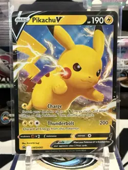 Pokemon Pikcahu V SWSH061 Black Star Holo Ultra Rare Sword & Shield NM/M - Image 1
