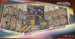 Pokemon Prismatic Evolution Lucario Ex Tyranitar Ex Premium Collection IN HAND - Image 1