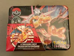 POKEMON TCG Fall 2023 Collectors Chest Lunchbox Tin Charizard 6 Booster Packs - Image 1