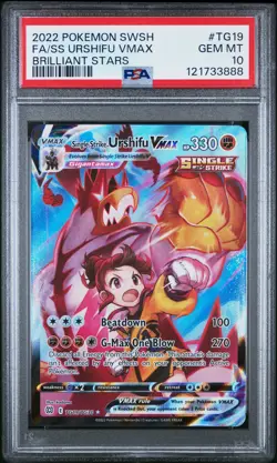 2022 POKEMON SWORD & SHIELD #TG19 FULL ART/SINGLE STRIKE URSHIFU VMAX PSA 10 - Image 1