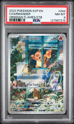 2023 POKEMON SVP EN-SV BLACK STAR PROMO #044 CHARMANDER PSA 8 - Image 1