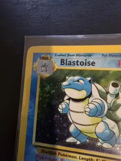 Pokemon TCG Blastoise 2/130 Holo Swirl Base Set 2 MP Vintage - Image 2