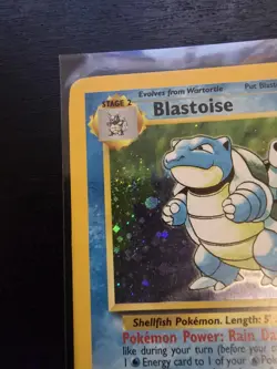 Pokemon TCG Blastoise 2/130 Holo Swirl Base Set 2 MP Vintage - Image 4