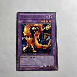 YUGIOH DARKFIRE DRAGON LOB-019 RARE UNLIMITED ED MP 1996 - Image 1
