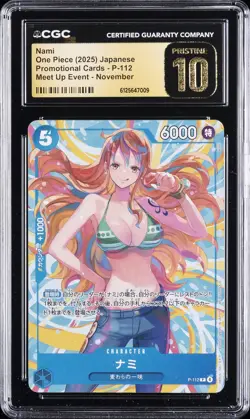 2025 ONE PIECE PROMO CARDS MEET UP EVENT NOVEMBER #P-112 NAMI CGC 10 PRISTINE - Image 1