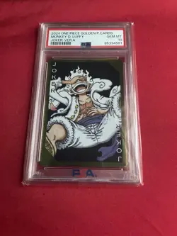 One Piece Golden P Cards Monkey D Luffy Psa 10 - Image 1