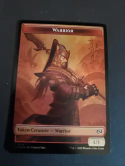 FOIL - MTG - Dragon (0011) Warrior Double-Sided Token - Tarkir: Dragonstorm NM - Image 1