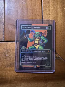 Michelangelo, the Heart (0092) (Borderless) (Surge Foil) Commander: Teenage... - Image 1