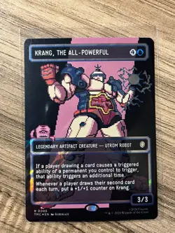 Krang, the All-Powerful (Surge Foil) - Borderless | Pixel - MTG Commander: TMNT - Image 1