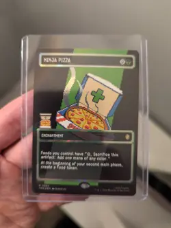 MTG TMNT Michaelangelo the heart 0092 + ninja pizza Borderless Surge Pixel Foil - Image 5