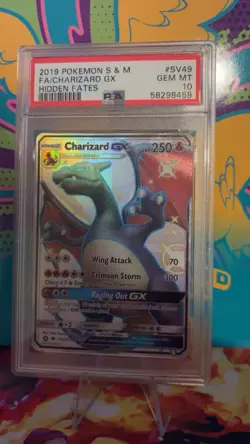 Pokemon Charizard GX SV49/SV94 Hidden Fates Shiny Holo PSA 10 - Image 4