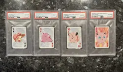 1999 Bicycle Pokemon Mini Playing Cards PSA 10 Set of 4 - Image 1