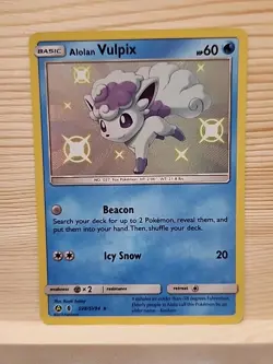 Pokemon TCG Alolan Vulpix SV8/SV94 Hidden Fates Shiny Vault NM Condition - Image 1