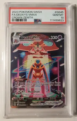 2023 POKEMON SWORD & SHIELD CROWN ZENITH #GG45 FULL ART/DEOXYS VMAX PSA 10 - Image 1