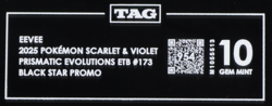2025 Pokemon SV Prismatic Evolutions #173 Black Star Promo Eevee TAG 10 (954) - Image 3