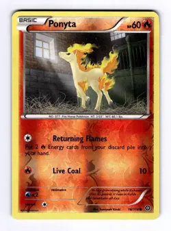 Ponyta XY - Steam Siege #16 (2016) Common Reverse Holo NM Pokemon - Image 1