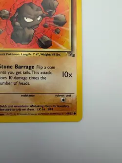 #47/62 Geodude Normal Common - Pokemon TCG Fossil - Vintage - LP (See Photos) - Image 5