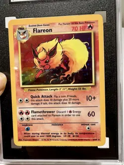 SGC 8 NM-MT Flareon 3/64 No Symbol Holo Rare 1999 Pokemon Jungle - Image 2