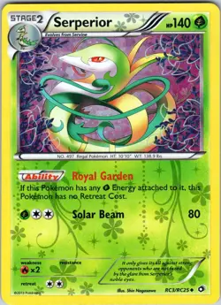 Serperior RC3/RC25 Legendary Treasures: Radiant Collection Pokemon TCG LP Holo - Image 1