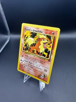 2000 Pokemon Blaine's Growlithe 62/132 - Gym Challenge - [Vintage] - Image 2