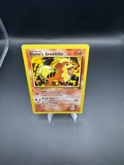 2000 Pokemon Blaine's Growlithe 62/132 - Gym Challenge - [Vintage] - Image 5