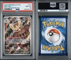 2024 POKEMON SVP EN-SV BLACK STAR PROMO 141 NOCTOWL STELLAR CROWN ETB PSA 10 🔥 - Image 3