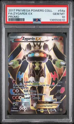2017 POKEMON MEGA POWERS COLLECTION PROMO #54A FULL ART/ZYGARDE EX PSA 10 - Image 1