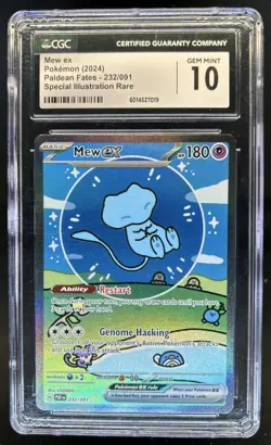 2024 Pokemon Paldean Fates Mew ex #232/091 CGC 10 - Image 1